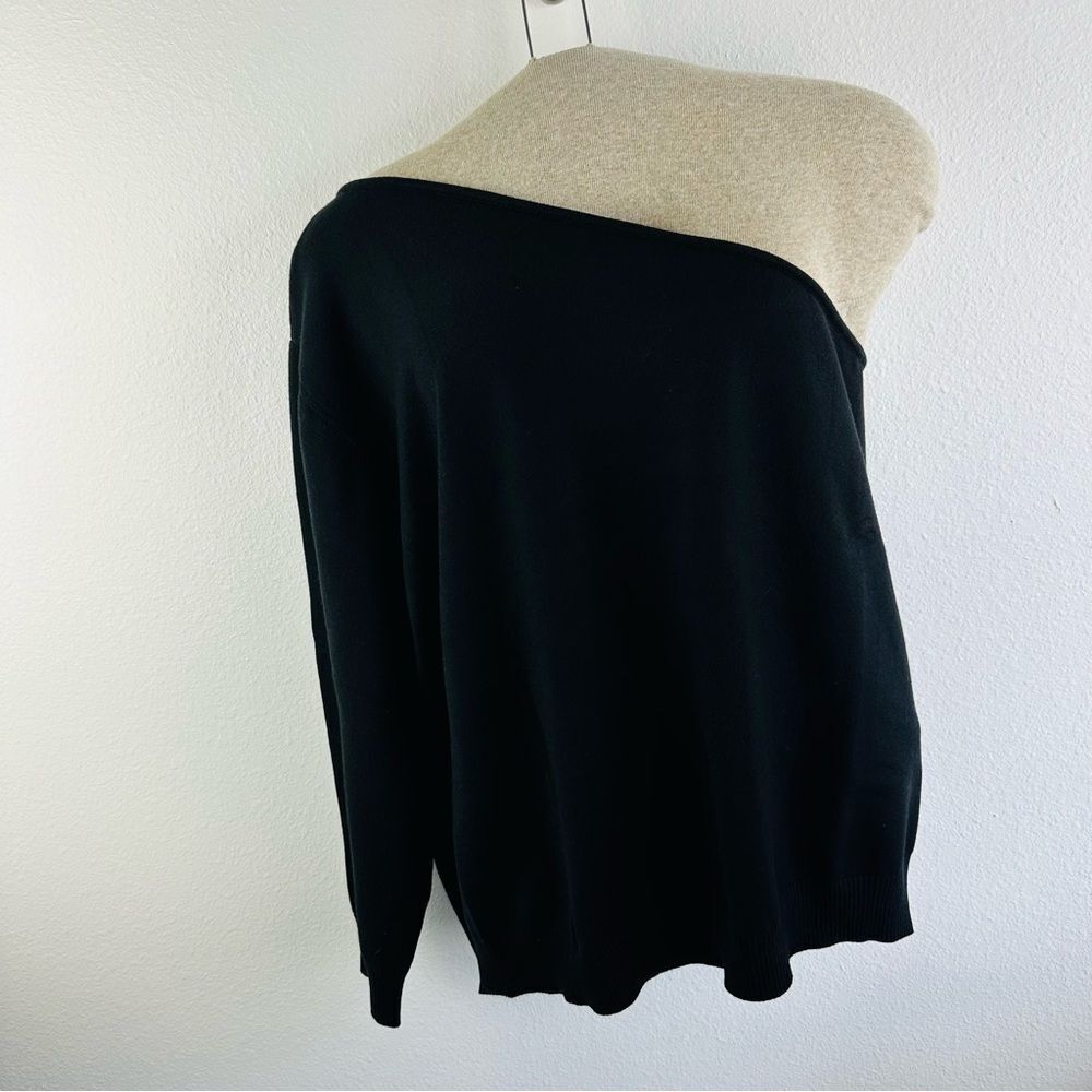 Universal Standard One Shoulder Black Sweater Size 26/28 XL‎
